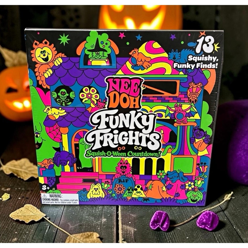 NeeDoh Funky Frights Squish-O-Ween Countdown Halloween Advent Calendar 13 Pack
